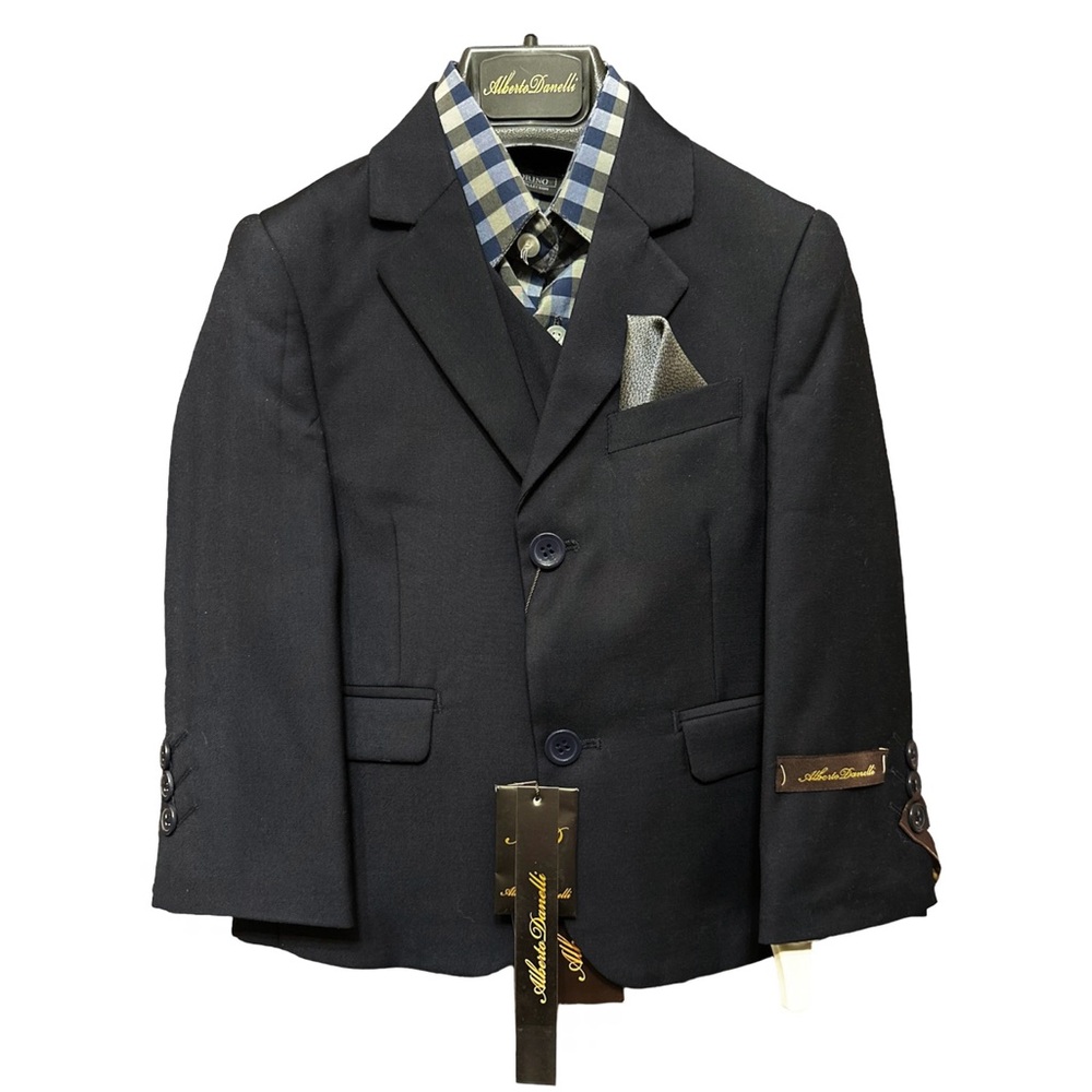Navy Blue Boys Blazer and Shirt